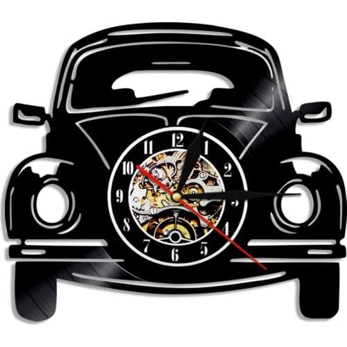 Car Design Wall Clock Automotive Vintage Vinyl Record Wall Clock with Illuminated LED Light Car Shop Decoration Gift For Driver