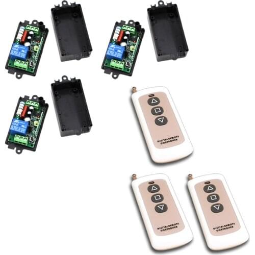 AC 110V/220V Remote Control Switch Wireless Remote Switch 1CH 10A Relay Receiver Teleswitch 3 button Transmitter 315Mhz / 433Mhz