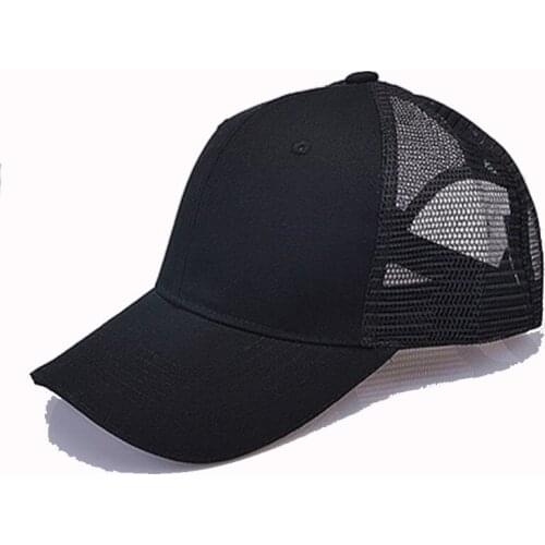 The latest solid color mesh baseball hat male summer sunhat sunscreen outdoor breathable mesh sun hat fishing cap cap