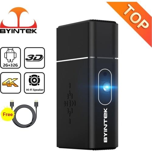 BYINTEK U30 Pro Wifi-display Full HD 1080P 2K 3D 4K Android Smart TV Portable Home Theater LED DLP Mini Projector Beamer