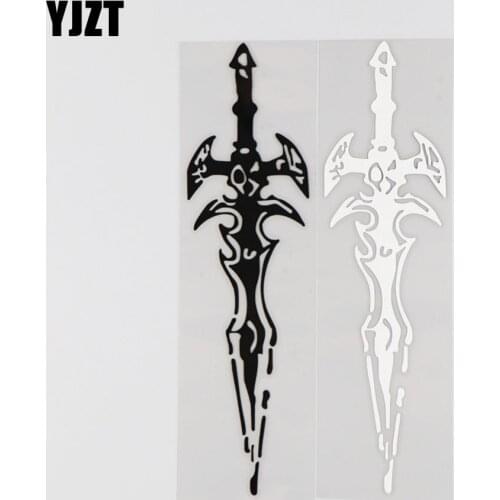 YJZT 5CM*19.1CM Creative Weapon Sword Decoration Design Vinyl Decal Pattern Car Sticker 1A-0274