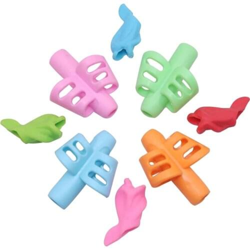 Two-Finger Grip Silicone Baby Learning Writing Tool Writing Pen Writing Correction Device Children Stationery Gift 4pcs
