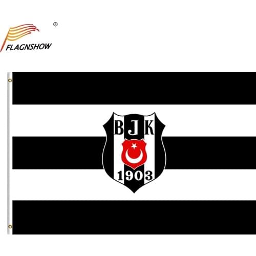 Flagnshow Besiktas Flags and Banners 3x5 FT Turkey JK Soccer Football Flag