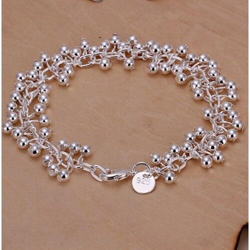 H017 silver fashion jewelry 925 jewelry silver plated bracelet Purple Bracelet /JFCLVDAR CBSSYZGF