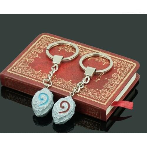 Hearthstone Keychain Game WOW Key rings Lovers Pendants 2 colors for gifts