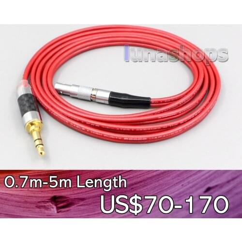 LN006688 4.4mm XLR 2.5mm 3.5mm 99% Pure PCOCC Earphone Cable For AKG K812 K872 Reference Headphone