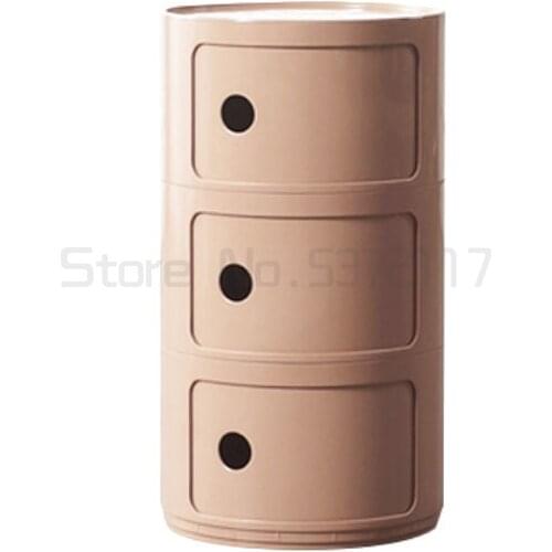 Nordic ins round bedside table modern simple white creative small cabinet creative Mini simple plastic side cabinet