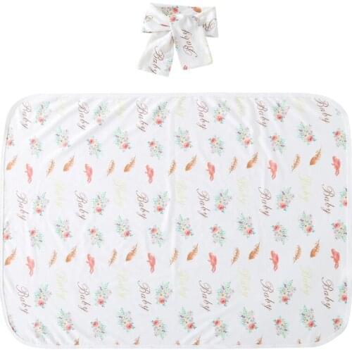 Newborn Infant Toddler Kids Baby Swaddle Muslin Blanket All Seasons Newest Printed