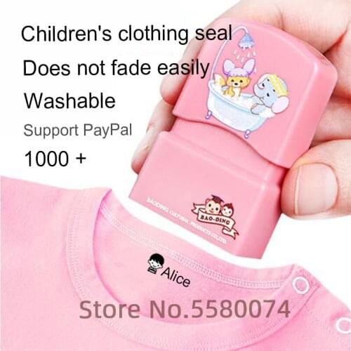 Student Name Seal Custom-made Baby Name Stamp DIY for Children Clothes Chapter Not Easy To Fade Security Name Stamp Sticker