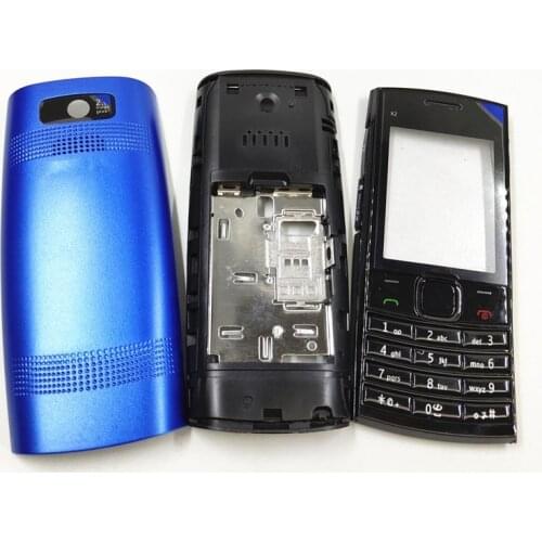 New Original For Nokia X2-02 Housing Cover Door Frame + Battery Back Cover+Keypad +Logo