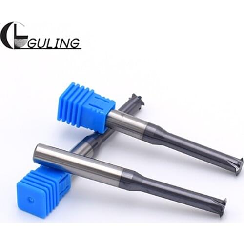 GULING single flute tungsten carbide thread end mills CNC thread milling cutter