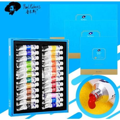 Paul Rubens Art Supplier 24 Colors/Set Caroline Series Watercolor Paints 5ml Tubes For Students Beginner Art Hobbyist