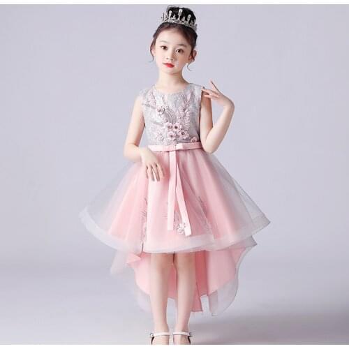 Baby Girls Princess Dresses 2021 Summer Cotton Kids Clothes 3 6 8 10 12Year Sleeveless Floral Girls Clothing Party evening Dress