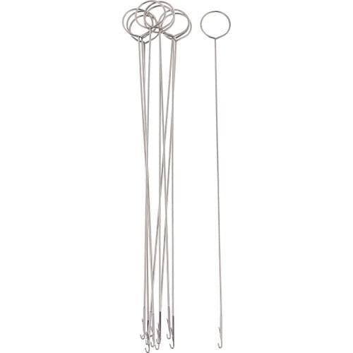 10Pcs Portable Metal Loop Turner Hook With Latch For Fabric Tubes Straps Belts Strip Binding