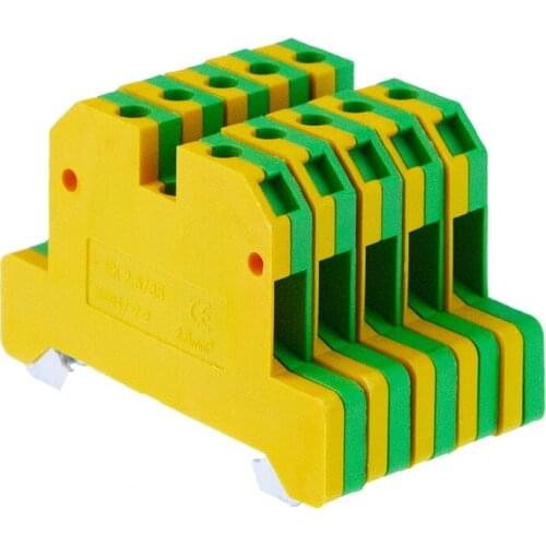 Wire Conductor 10Pcs EK-2.5/35 Weidmuller Connector Ground Screw Connection Din Rail Terminal Blocks EK2.5/35