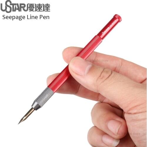 Metal Handle Model Seepage Line Pen Free To Wipe DIY Hobby Tool Accessory