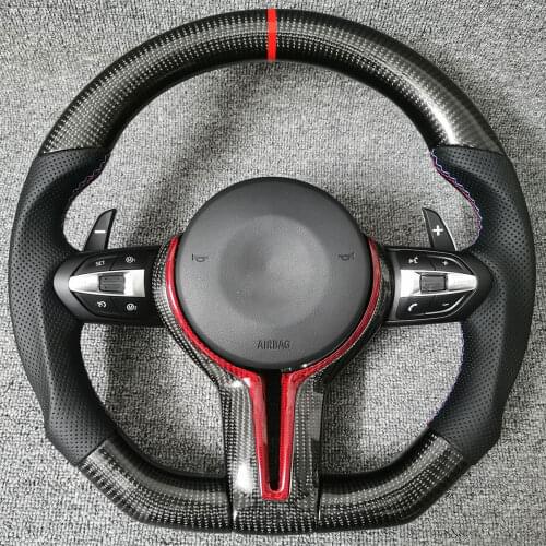 For BMW M Series F10 F30 F32 M4 F80 F82 M5 F06 F12 Z4 Z3 X5 X6 Replacement Carbon Fiber Steering Wheel Car Styling Accessories