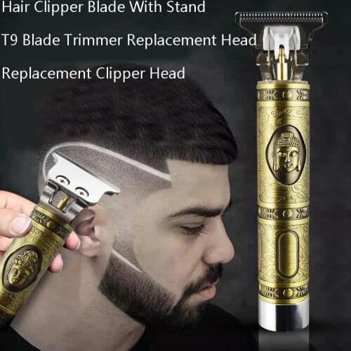 T-Shaped Hair Clipper Blade With Stand T9 Blade Trimmer Replacement Clipper Head
