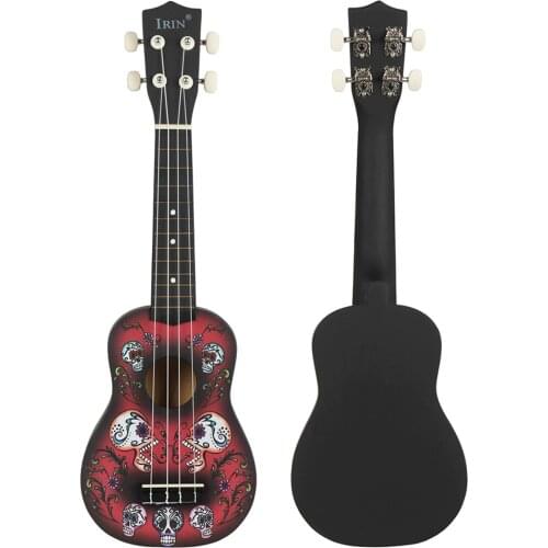 21 Inch Ukulele 4 Strings Hawaiian Guitar Black Basswood Soprano Ukulele Beginner Kids Musical Instrument Gifts Mini Guitarra