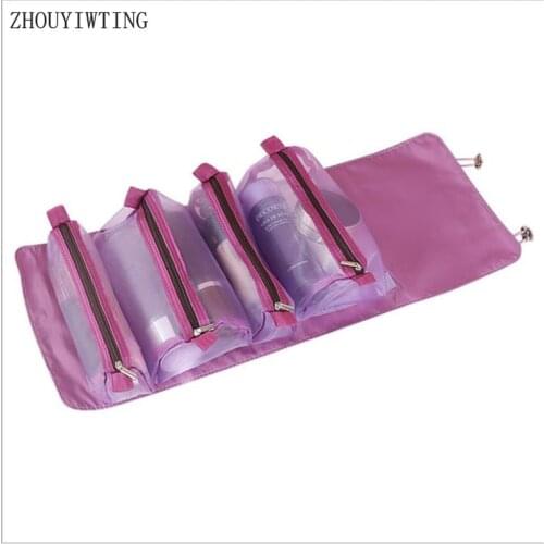 Large Capacity Cosmetic Bags For Women Detachable Travel Toiletries Organizer Makeup Case Female Storage Hanging Wash Bag Pouch