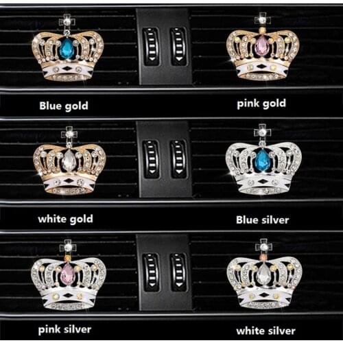 Air outlet Perfume clip Crown Car Bling air conditioner clip Interior decorations Aromatherapy ornaments accessories for girls