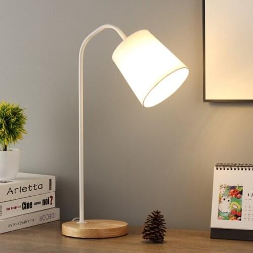 Bright Desk Lamp Retro Wood Base Reading Led Desk Light Study Light Living Room Decor Bedroom Bedside Work Table Lamps