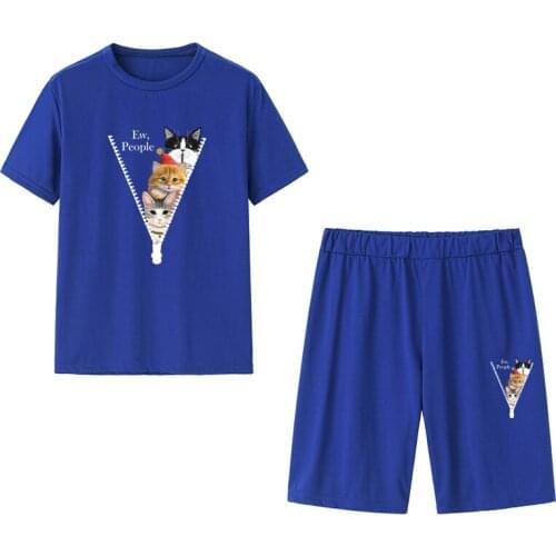 Women Printed Short Sleeve T-shirt + Shorts Fashion Sport Fitness Oversized Sportswear High Waist Loose Sports Tracksuit Summer