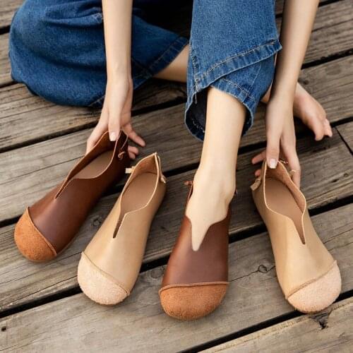 Women Slip On Ballet Flat Loafers Autumn Ladies Soft Casual Moccasins Female Fashion Comfort Woman Shoes Retro Plus Size
