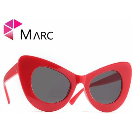 MARC Retro Cat Eye Sunglasses Women Oversized Frame Triangle Sun glasses Women Eyewear Oculos De Sol Feminino Lunette Soleil