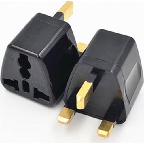 200pcs Universal UK Power Plug Adapter American US European EU To UK British AC Travel Adapter Socket Electrical Outlet