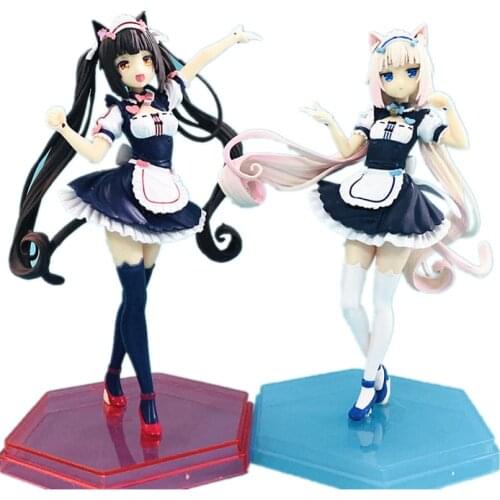 2021 Anime Figure NEKOPARA Chocolat Vanilla Maid Ver. PVC Collectible Model Adult Toys Doll 18cm