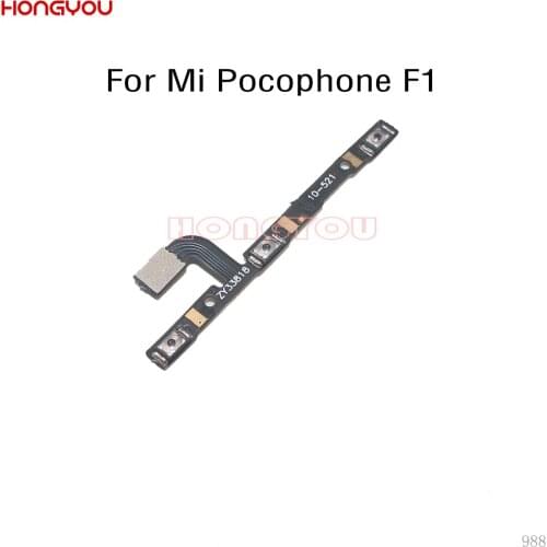 50PCS/Lot For Xiaomi Mi F1 Mi Pocophone F1 Power Button On / Off Volume Up / Down Mute Switch Key Flex Cable