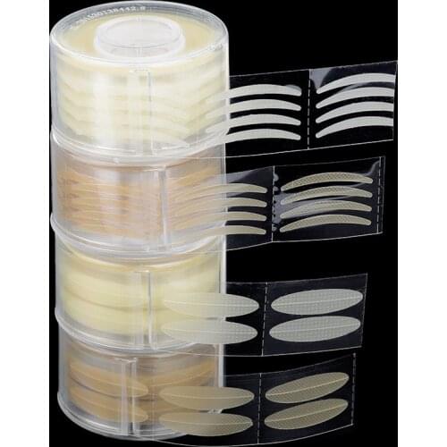 600Pcs/box Big Eyes Makeup Eyelid Sticker Invisible Double Eyelid Tape Fold Self Adhesive Stickers S/L Clear Beige Cosmatic Tool