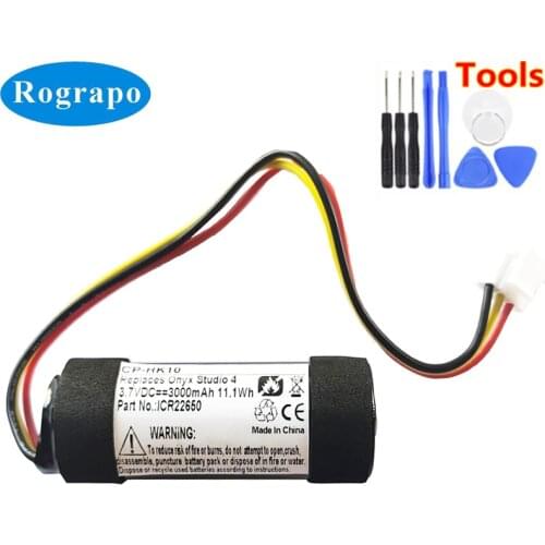 New ICR22650 Battery For Harman Kardon Onyx Studio 4,5,6 Accumulator 3.7V 3000mAh Batterie 3-wire Plug+tools