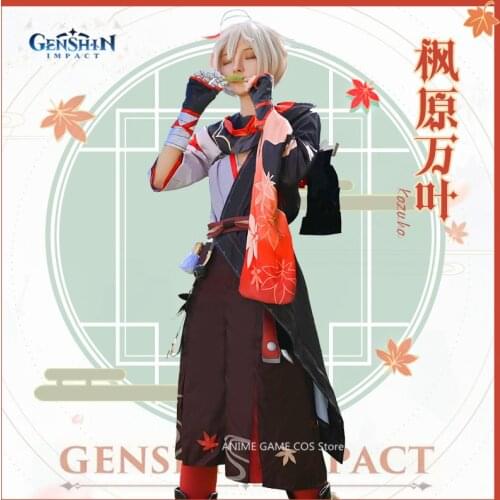 Anime Genshin Impact COS Inazuma Kaedehara Kazuha Figure Clothing Full Set Animation Costume Cosplay Costume Male Role Playing