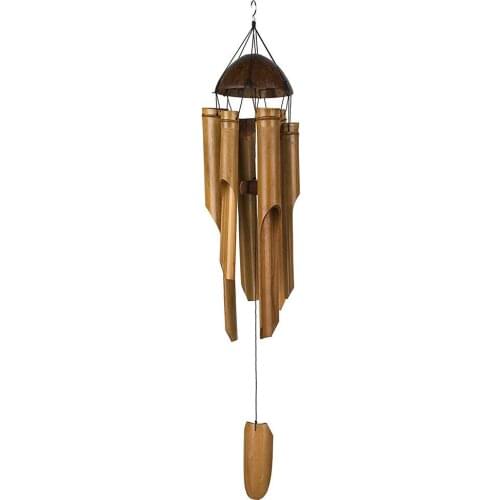Bamboo Wind Chimes Bell Wood Handmade Indoor Outdoor Wall Hanging Wind Chime Room Home Decor Garden Hanging Decorations Windbell