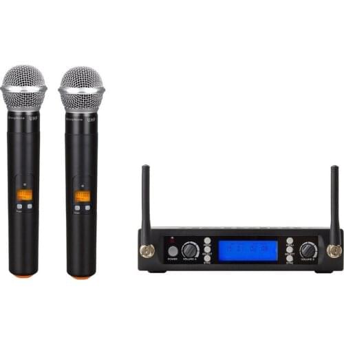 Microfoon draadloos Dual Channes Cordless Karaoke Wireless Microphone microfono inalambrico System