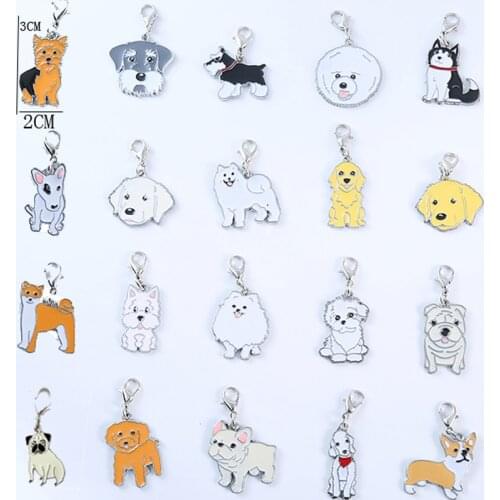 5PCS/lot dog pug Cute Anime keychain Boyfriend Gift Car Key Ring Fashion for Women And Men Jewelry Bag Charm Gift Pet pendant