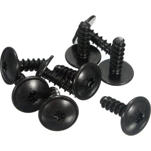 10Pcs Car Engine Cover Wheel Arch Inner Liner Mud Flaps Fender N90775001 Mud Splash Guard Torx Screws Self Tapping For VW/AUDI