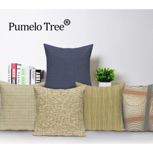 Retro Lattice Cushions Cover Geometric Decorative Print Nordic Cushion Covers Sofa Car Pillows Farmhouse Dark Gray Pillows Cases