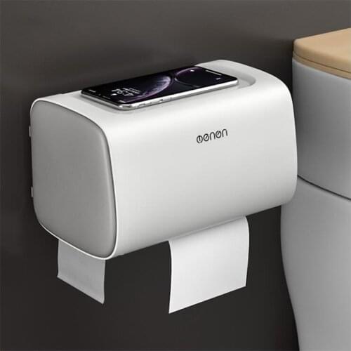 Toilet Roll Holder Waterproof Paper Towel Holder Toilet Paper Holder Creative Tray Tissue Box Storage Box for Bathroom Kitchen