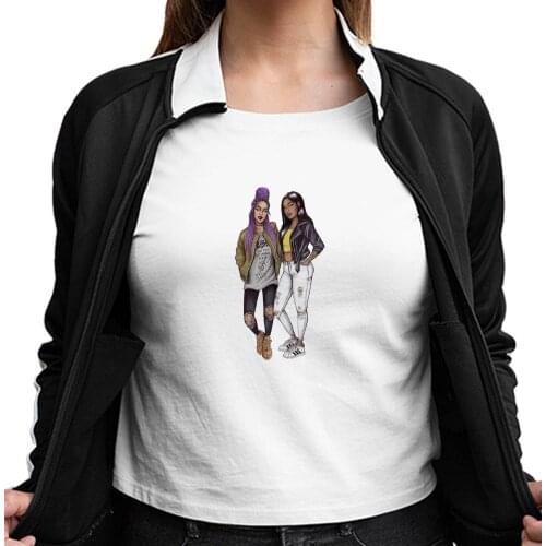 Vogue Tshirt Women Fashion Sexy Girl Oversize Clothes Tshirt Crop Hot Selling Design T Shirt Black Girl Soft Printed T-shirt