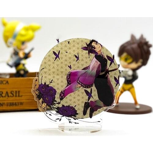 Love Thank You Demon Slayer Kimetsu no Yaiba Kochou Shinobu #B HF acrylic stand figure model plate holder cake topper anime toy