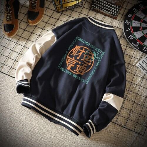 2021New Patchwork Baseball Jacket Coats Men Brand Fashion Casual Loose Harajuku Streetwear College Style Bomber Jacket Unisexx