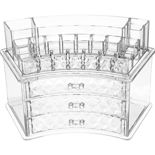 Desktop cosmetics boxes large dresser drawer acrylic transparent plastic shelf protects skin to taste