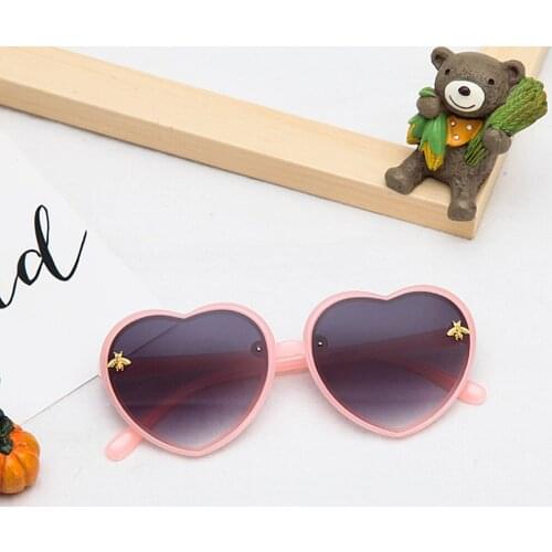 Lovely Heart Shape Kids Sunglasses Small Frame for Children Boys Girls UV400