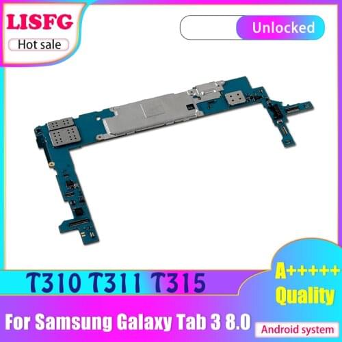 16GB ROM 1.5GB RAM Original Unlocked Mainboard For Samsung Galaxy Tab 3 8.0 T310 T311 T315 Motherboard Android Logic Board Chips