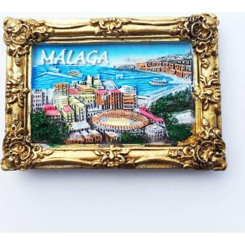 QIQIPP Spain Malaga creative frame landmark scenic spot tourism commemorative decorative crafts