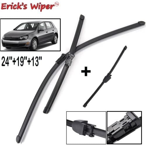 Ericks Wiper Front & Rear Wiper Blades Set For VW Golf 5 2005 - 2009 Windshield Windscreen Front Rear Window 24"+19"+13"