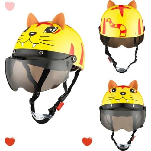 Cartoon Children Motorcycle Helmet Kids Full Face Helmet Four Seasons Universal Bike Electric Helmet Car Safety Helmet Styling